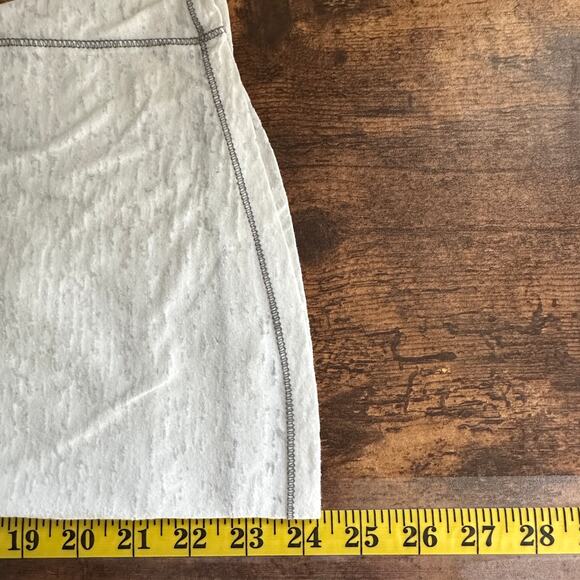 Aeropostale Baseball Tee Shirt Large White Gray Lightweight Boxy Tee Semi Sheer - Picture 4 of 9